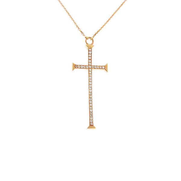 Gold & Diamond Cross & Chain
