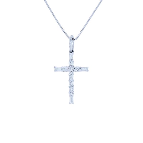 Χρυσός Σταυρός & Αλυσίδα με Διαμάντια