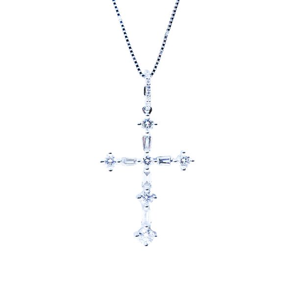 Gold & Diamond Cross & Chain