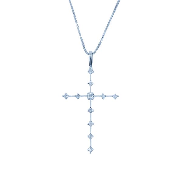 Gold & Diamond Cross & Chain