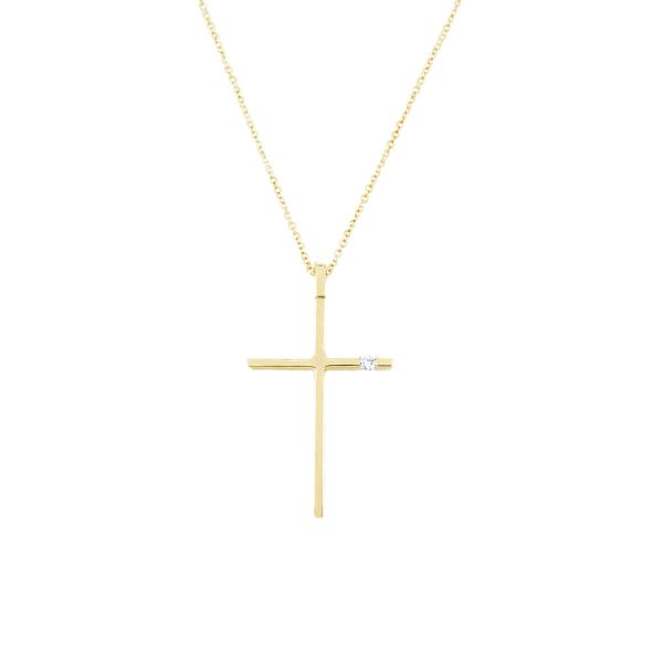 Gold, Diamond Cross & Chain