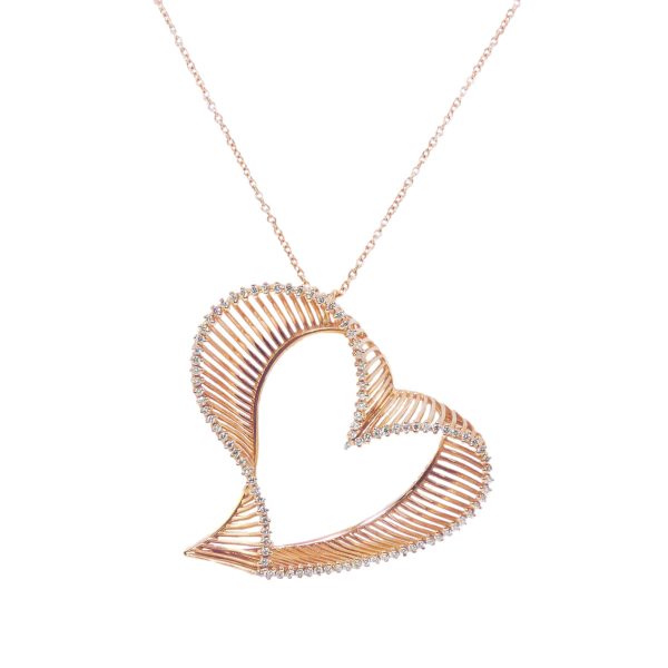 Gold & Diamond Heart Necklace