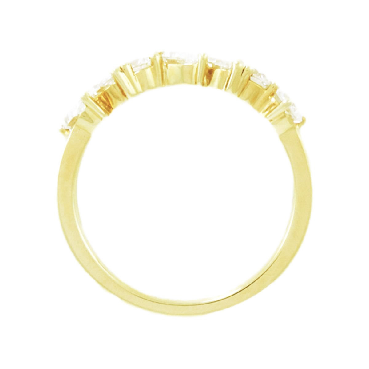 gold & diamond half eternity ring 7335-1-2_clipped_rev_1 Gold & Diamond Half Eternity Ring - Image 2