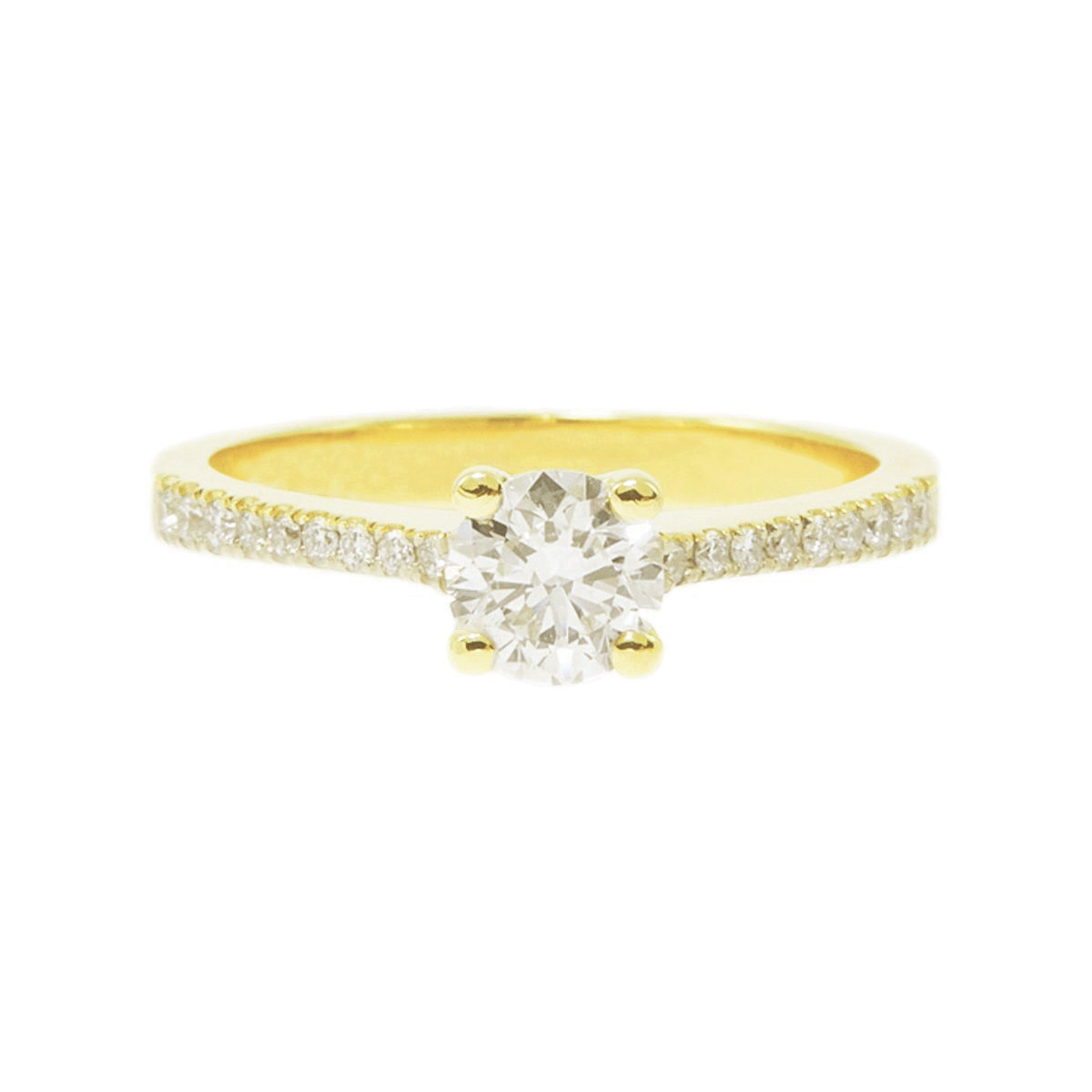 gold & 0.46ct diamond engagement ring 7354-1_clipped_rev_1 Gold & 0.46ct Diamond Engagement Ring - Image 1