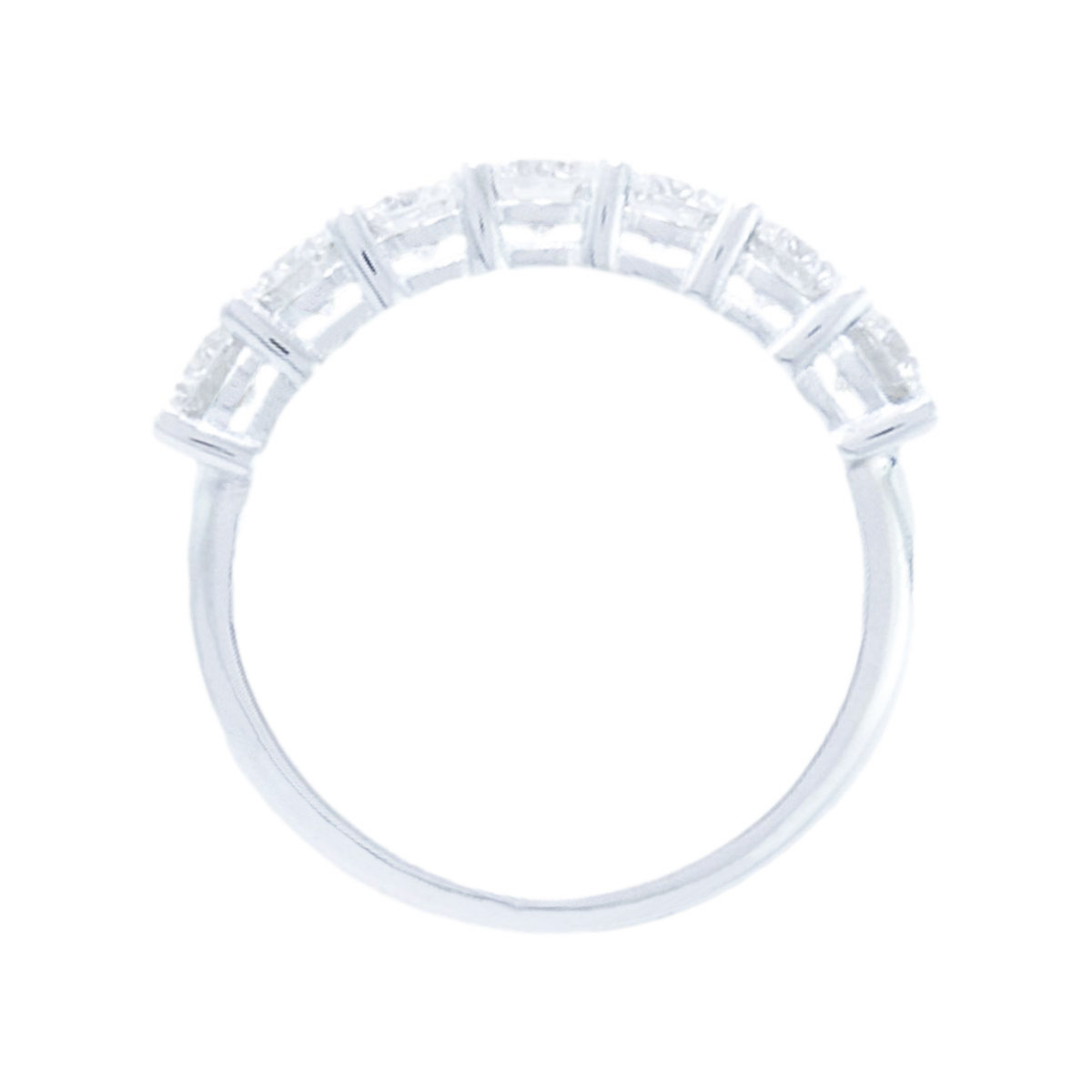 gold & lab grown diamond half eternity ring 7336-1-3_clipped_rev_1 Gold & Lab Grown Diamond Half Eternity Ring - Image 3