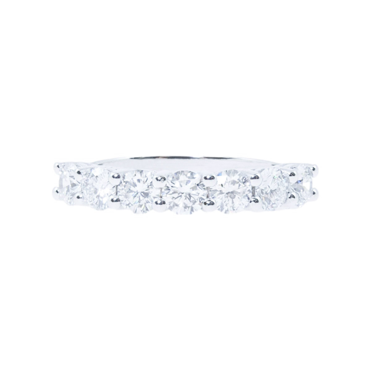 gold & lab grown diamond half eternity ring 7336-1_clipped_rev_1 Gold & Lab Grown Diamond Half Eternity Ring - Image 1