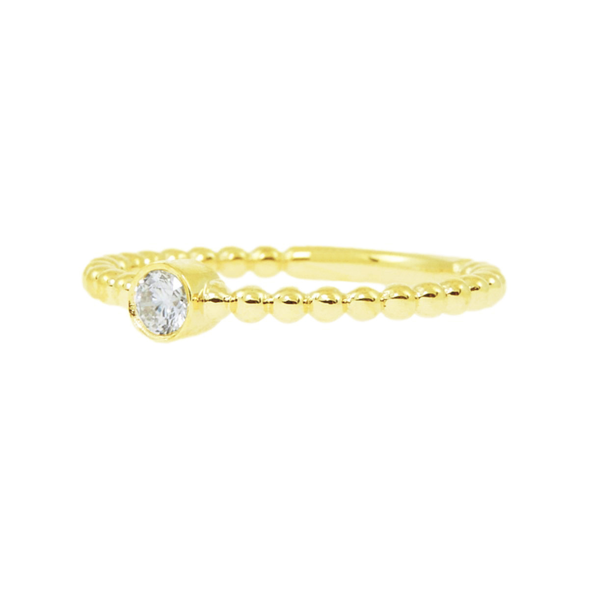 gold & cz eternity ring 7381-1-2_clipped_rev_1 Gold & Cubic Zirconia Eternity Ring - Image 2