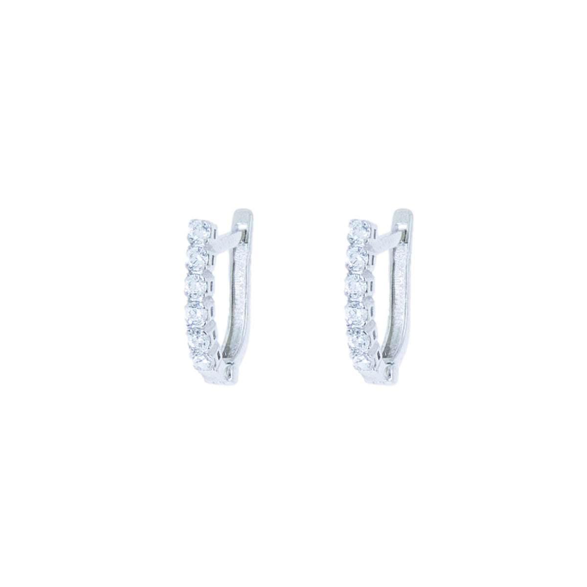 gold & cz earrings 6742_clipped_rev_1 Gold & Cubic Zirconia Earrings - Image 1
