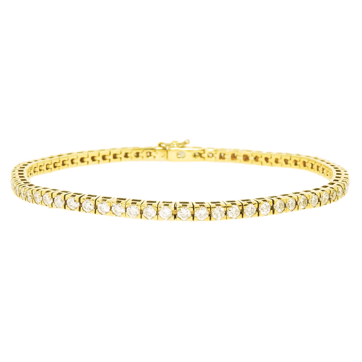 Gold & diamond bracelet 25560_clipped_rev_1 Gold & Diamond Tennis Bracelet - Image 1