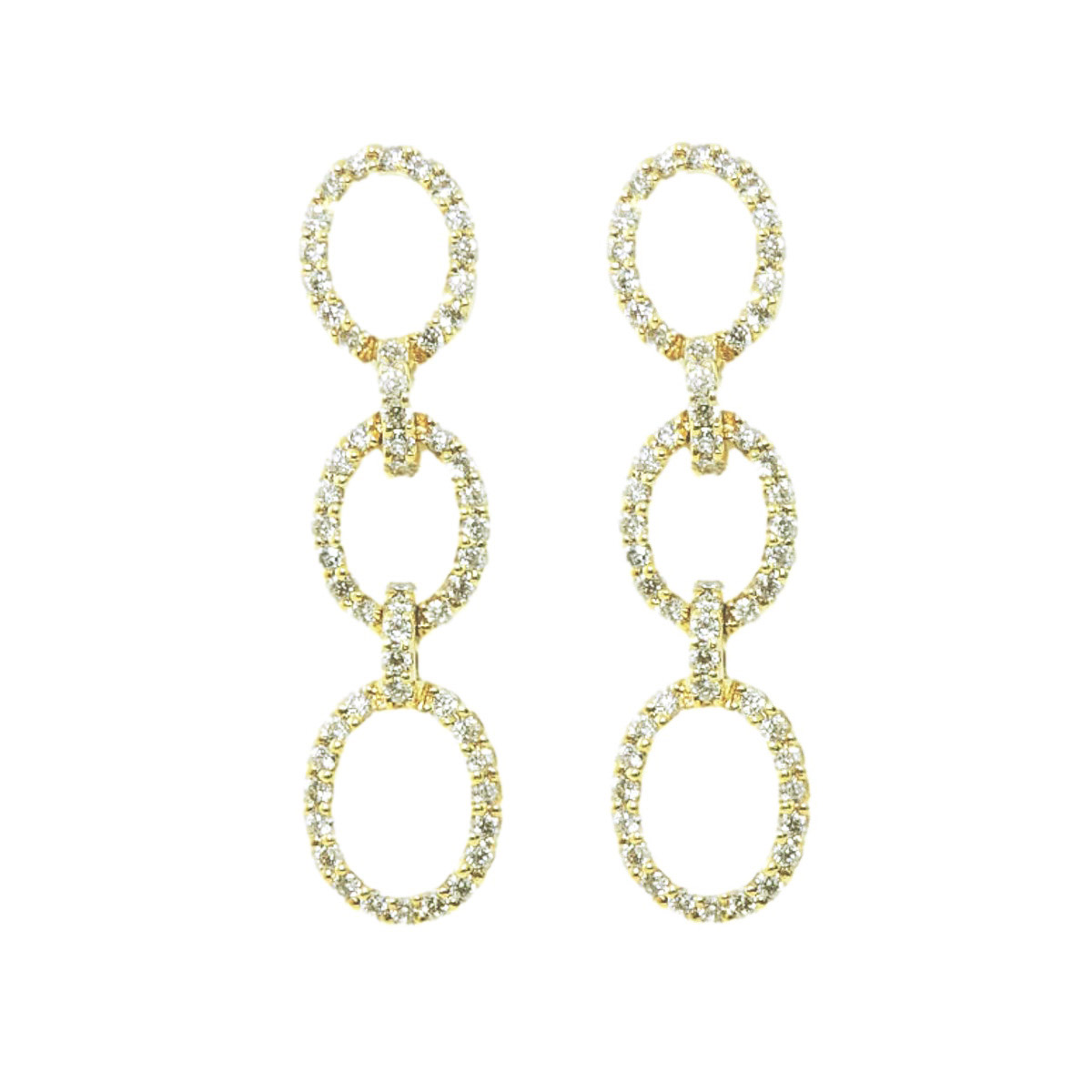 Gold & diamond earrings 3031_clipped_rev_1 Gold & Diamond Earrings - Image 1