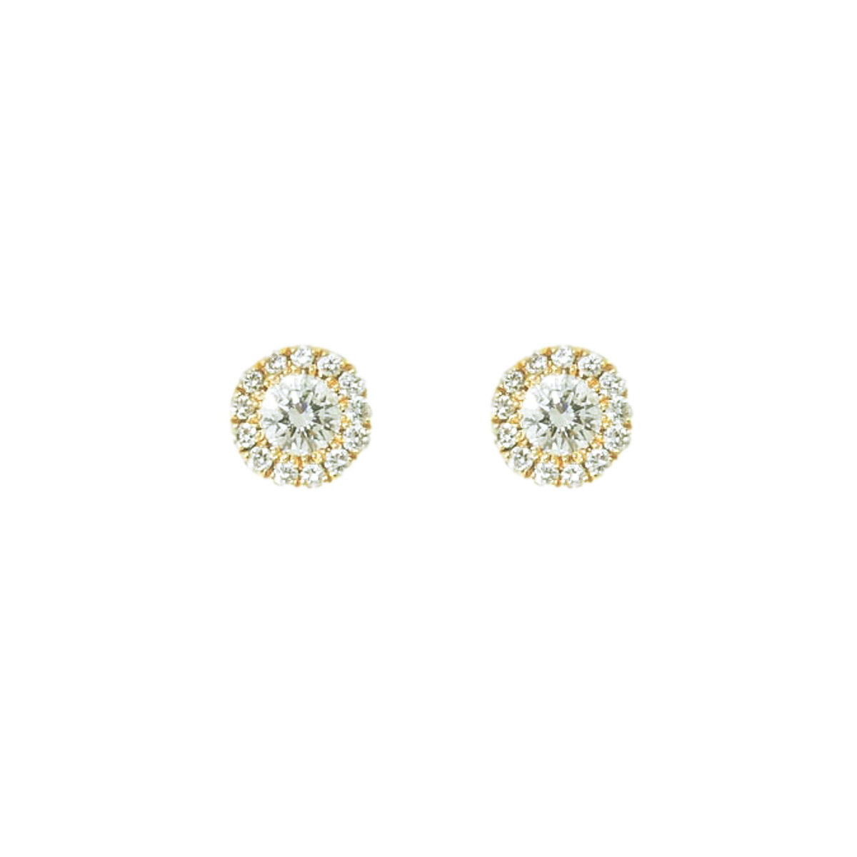 Gold & diamond earrings 4990_clipped_rev_2 Χρυσά Σκουλαρίκια με Διαμάντια - Image 1