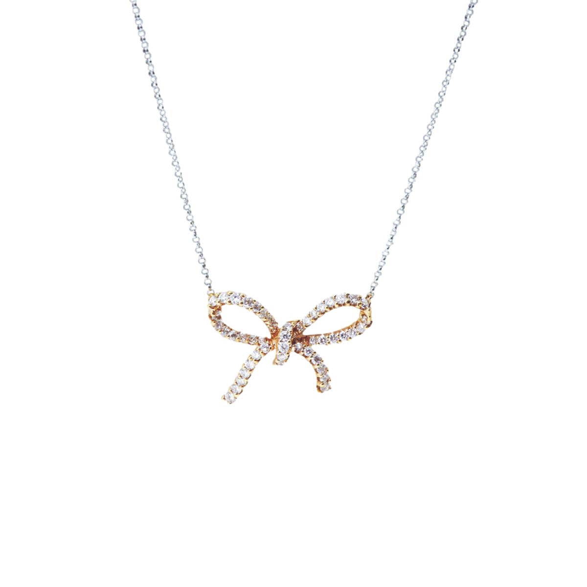 Gold & diamond necklace 7919_clipped_rev_1 Χρυσό Κολιέ με Διαμάντια - Image 1