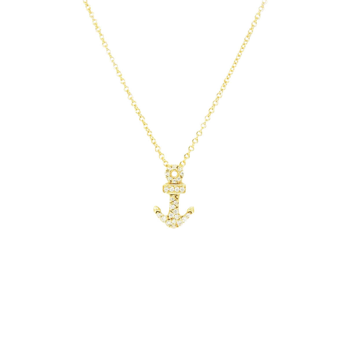 Gold & diamond necklace 8767-2_clipped_rev_1 Χρυσό Κολιέ με Διαμάντια - Image 1