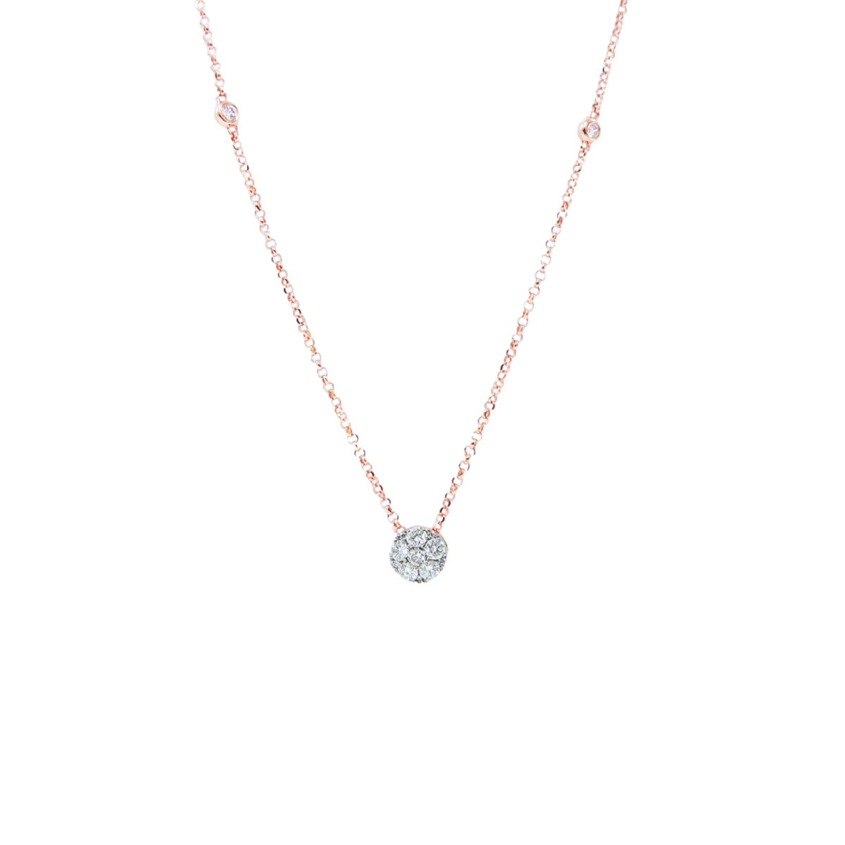 Gold & diamond necklace 9193__clipped_rev_1 Χρυσό Κολιέ με Διαμάντια - Image 1
