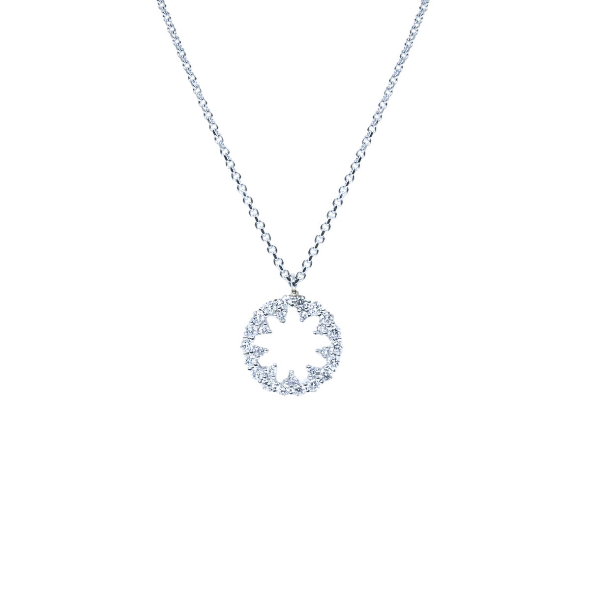 Gold & diamond necklace 9731_clipped_rev_1 Χρυσό Κολιέ με Διαμάντια - Image 1